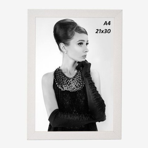 Porta-retrato Moldufoto para Fotos 21 X 30 (a4) Moldura Lisa de 2 Cm - Branco