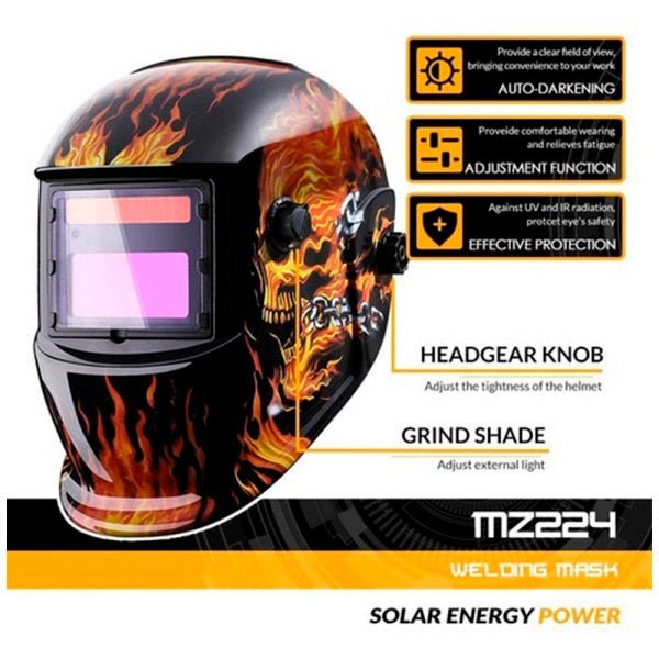 Mascara de Solda Solar Anti Reflexo Epi Proteçao Uv Escurecimento Automatico Soldador Eletrodo - 5