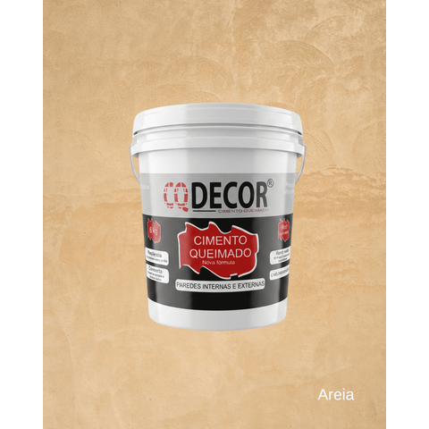 Cimento Queimado Areia para Parede 6kg - Cq Decor