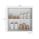 Ver imagem 3 de Armário Cozinha 80cm 2 Portas Unna - Branco