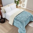 Ver imagem 2 de Coberdrom Diamond Casal Queen Sherpa com Manta Flannel 01 Peça Azul Quartzo 100% Poliéster