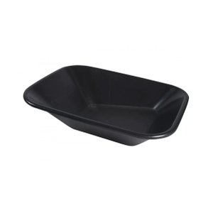 Kit 2 Caçamba Plástica para Carrinho Mão Preta 60L Sem Furos