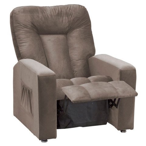 Poltrona Reclinável do Papai para Sala de Estar MX-5 Pallas Veludo Marrom Claro - Vee Decor