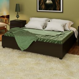 Base de Cama Box Casal Mônaco Preto Fosco - Tcil Móveis - 1 Base de Cama Box Casal Mônaco Preto Fosco - Tcil Móveis - 1