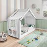Mini Cama Mont. Tiny House com Dossel e 2 Grades Pura Magia - 1