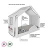 Mini Cama Mont. Tiny House com Dossel e 2 Grades Pura Magia - 3