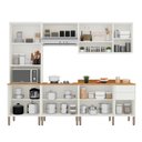 Ver imagem 5 de Cozinha Completa 12 Portas Cooktop 5 Bocas Paris 5 Peças Salleto:branco
