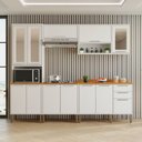 Ver imagem 1 de Cozinha Completa 12 Portas Cooktop 5 Bocas Paris 5 Peças Salleto:branco