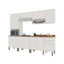 Ver imagem 3 de Cozinha Completa 12 Portas Cooktop 5 Bocas Paris 5 Peças Salleto:branco
