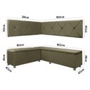 Ver imagem 4 de Canto Alemão 4 Lugares para Lanchonete 1,25x1,60m Marrom Sofa Store