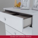 Ver imagem 3 de Cômoda Infantil Henn Bala de Menta 5 Gavetas Branco I710-10