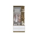 Ver imagem 4 de Guarda Roupa Infantil Labirinto Henn 2 Portas 2 Gavetas MDF MDP Branco Rústico 180cm
