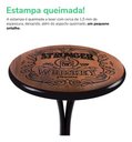 Ver imagem 4 de Mesa Bistrô Alta Redonda 60cm Madeira Maciça Pirografada Stronger Whiskey com Borda Preta - Empório
