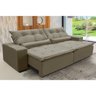 SOFÁ CANADÁ RETRATIL E RECLINAVEL 2,32 MTS SUEDE CASTOR SD ESTOFADOS - 1
