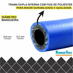 Mangueira Lava Auto 1/2 Kanaflex Lavadora Pistão Alta Pressão - 10 mts - 2