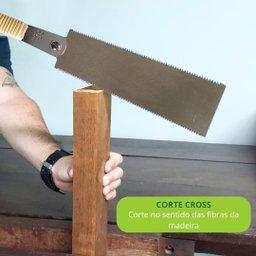Serrote Japonês Ryoba Oyama X-saw W240-01 Duplo Dente 240mm Serrote Japonês Mini Ryoba Oyama X- - 8
