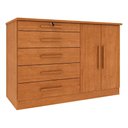 Ver imagem 4 de Cômoda CR35478 2 Portas e 5 Gavetas MDP Cinamomo Multimóveis