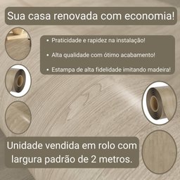Piso Vinílico em Manta Fosco Imita Madeira Antiderrapante Pvc 0,7mm 16m² Carvalho Canela - 4