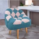Ver imagem 2 de Kit 02 Poltrona Paloma Escritório Sala Pé Palito Suede Azul Turquesa e Suede Rosa Bebê - Dominic Dec