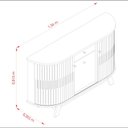 Ver imagem 6 de Aparador para Sala Buffet Monza e Cristaleira Marina Cinamomo Off White – Madetec