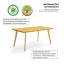 Ver imagem 3 de Mesa de Jantar Millena em Madeira Maciça 120x80 com Pés de Madeira - Imbuia
