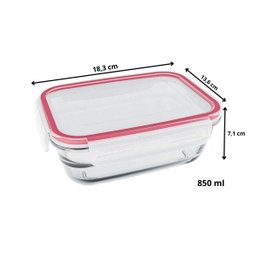 POTE MARINEX DE VIDRO COM TAMPA HERMETICA 850ML 6548 - NADIR - 1