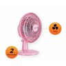 Mini Ventilador Turbo Ventimais 3 Pás 20cm 2 Velocidades Rosa e Prata 110v - 5