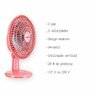 Mini Ventilador Turbo Ventimais 3 Pás 20cm 2 Velocidades Rosa e Prata 110v - 2
