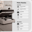 Ver imagem 2 de Cama Box Baú Viúva + Colchão D33 One Face - 61x128x188cm - e-Shop Casa - Couro