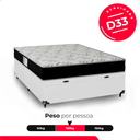 Ver imagem 5 de Cama Box Baú Viúva + Colchão D33 One Face - 61x128x188cm - e-Shop Casa - Couro