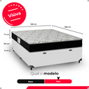 Ver imagem 3 de Cama Box Baú Viúva + Colchão D33 One Face - 61x128x188cm - e-Shop Casa - Couro