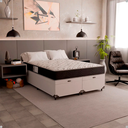 Ver imagem 6 de Cama Box Baú Casal Bipartido + Colchão D33 One Face - 61x138x188cm - e-Shop Casa - Couro