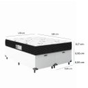 Ver imagem 3 de Cama Box Baú Casal Bipartido + Colchão D33 One Face - 61x138x188cm - E-shop Casa - Couro