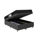 Ver imagem 4 de Cama Box Baú Casal Bipartido + Colchão D33 One Face - 61x138x188cm - E-shop Casa - Couro