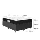 Ver imagem 3 de Cama Box Baú Casal Bipartido + Colchão D33 One Face - 61x138x188cm - E-shop Casa - Couro