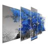 Kit Quadro Decorativos Sala Quarto Árvore Vida Azul - 1