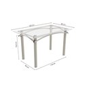 Ver imagem 5 de Conjunto: Mesa Sala Jantar Elba C/ Tampo de Vidro 120cm e 4 Cadeiras Amsterdã Niquel - Courano