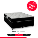 Ver imagem 5 de Cama Box Baú Casal Bipartido + Colchão D33 One Face - 61x138x188cm - e-Shop Casa - Suede