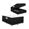 Cama Box Baú Casal Bipartido + Colchão D33 One Face - 61x138x188cm - E-shop Casa - Suede - 1
