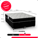 Ver imagem 3 de Cama Box Baú Casal Bipartido + Colchão D33 One Face - 61x138x188cm - e-Shop Casa - Suede