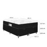 Cama Box Baú Casal Bipartido + Colchão D33 One Face - 61x138x188cm - E-shop Casa - Suede - 3