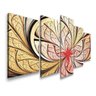 Quadros Decorativos Sala Jantar Mandala Cores Suave Florais - 1