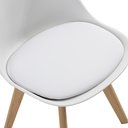 Ver imagem 6 de Kit 2 Cadeiras Saarinen Wood com Estofamento Várias Cores