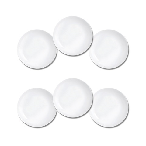 Jogo de Prato Raso 27cm Branco - Arcoroc Diwali (6 Peças)