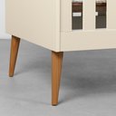 Ver imagem 3 de Kit Quarto Infantil com Pés Retrô Mel - Cômoda Elfe 4 Gavetas + Guarda-Roupa Elfe + Berço Mini Cama