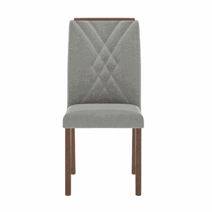 Conjunto 2 Cadeiras Verona Cinza Mesclado Natural