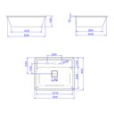 Ver imagem 4 de Cuba de Embutir Deca Slim 55x45 L.33050.m.85 Retangular com Mesa Soft Antracite