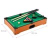 Mini Mesa Sinuca Bilhar Infantil 2 Tacos 16 Bolas Completo - 5
