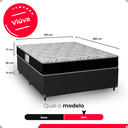 Ver imagem 3 de Cama Box Baú Viúva + Colchão D33 One Face - 61x128x188cm - e-Shop Casa - Couro