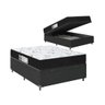 Cama Box Baú Viúva + Colchão D33 One Face - 61x128x188cm - E-shop Casa - Couro - 1